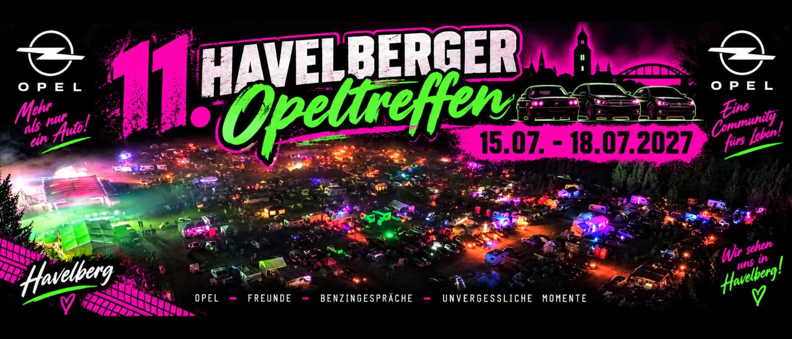 Ankündigung 11. Havelberger Opeltreffen, 15. bis 18. Juli 2027