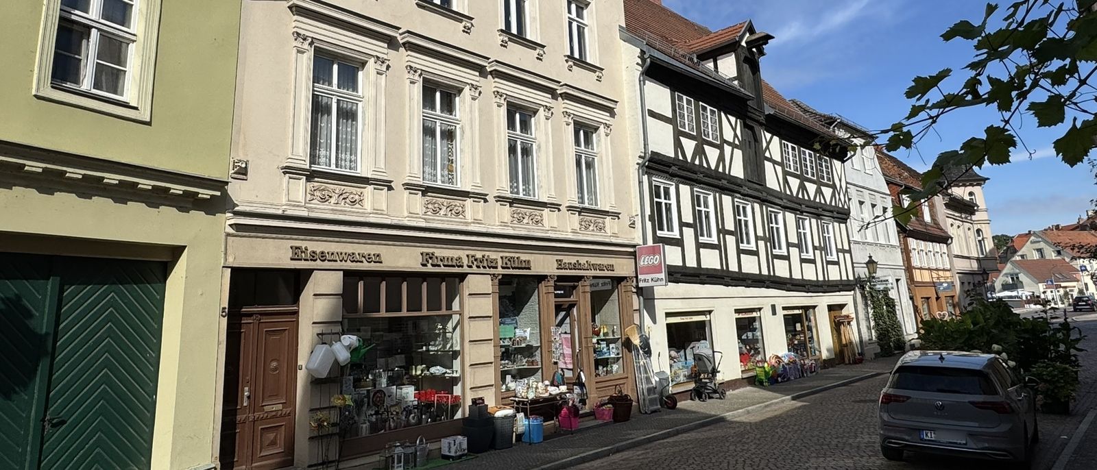 Firma Fritz Kühn in der Steinstraße Havelberg: Eisenwaren und Haushaltswaren, Steinstraße 4-5