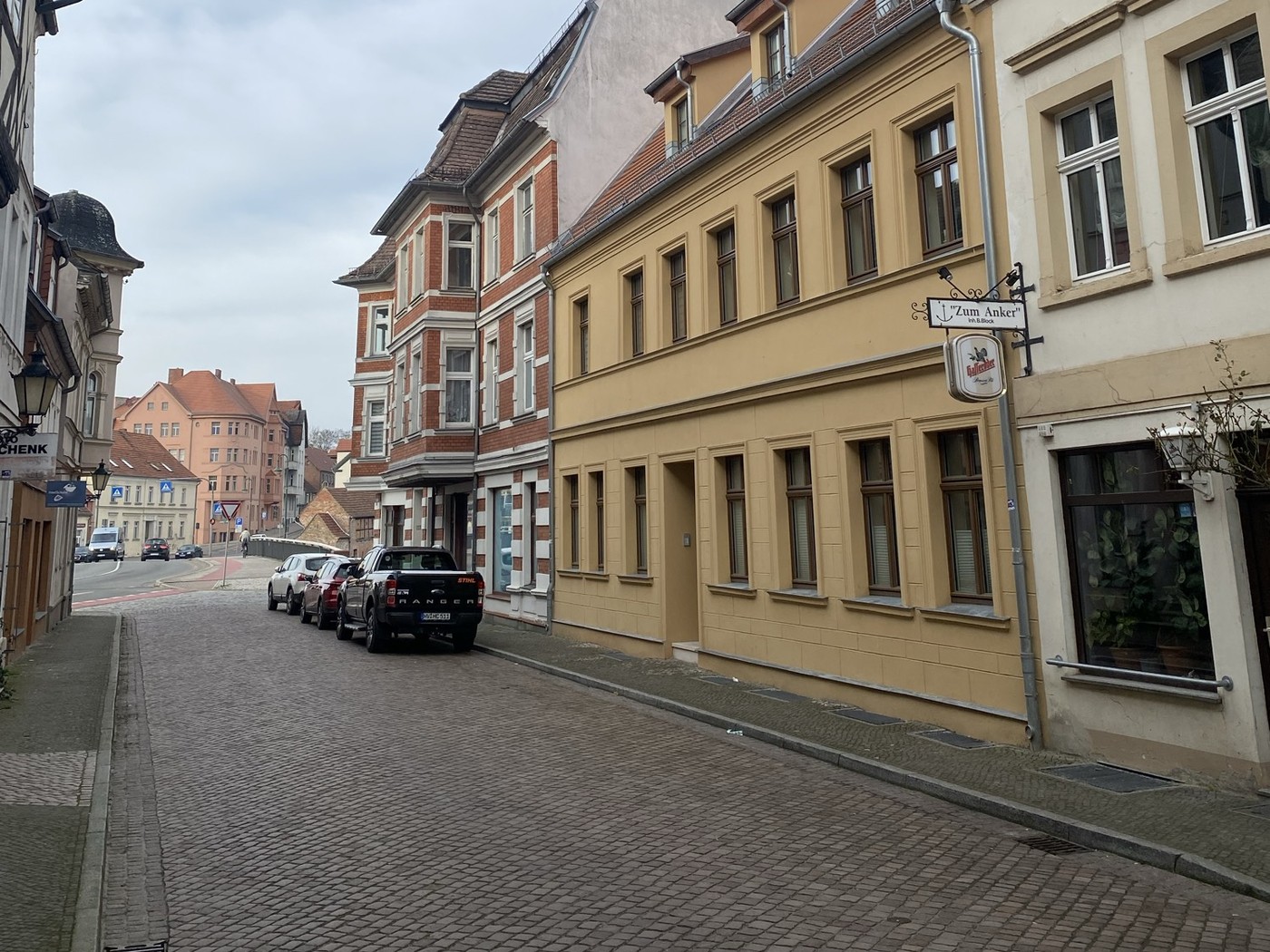 Ehemaliges Hotel Prignitzer Hof in der Steinstraße Havelberg, gelbes Haus