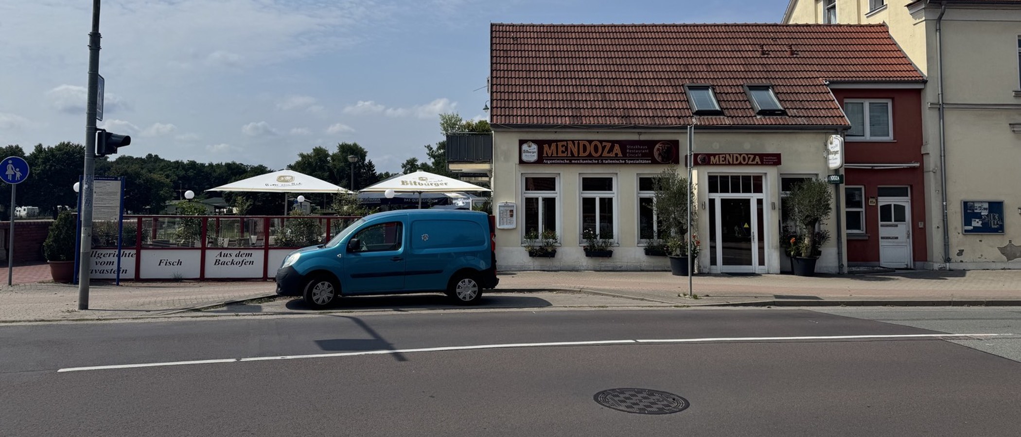 Restaurant Mendoza in Havelberg, Vor dem Steintor, mit Außenterrasse